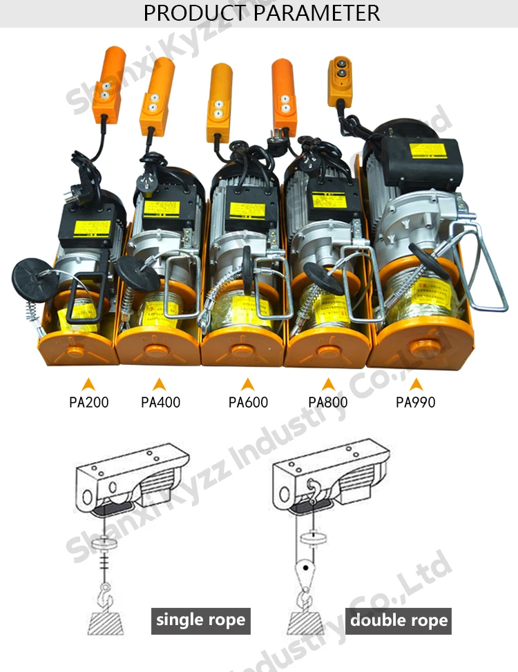 110v Small Motor Lifting Hgs Hgs-b Mini Electric Hoist 100kg,Pa500 ...