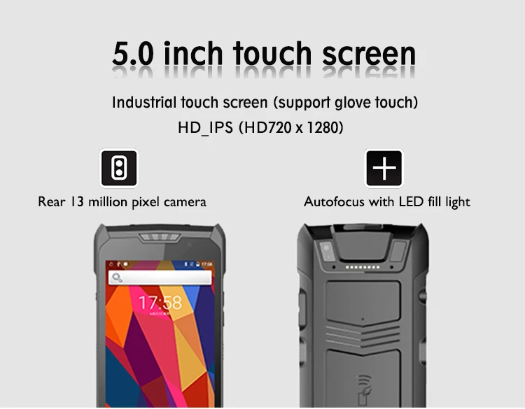 Courier IP67 RFID Reader Smartphone Mobile Android Handheld PDA With SDK C50