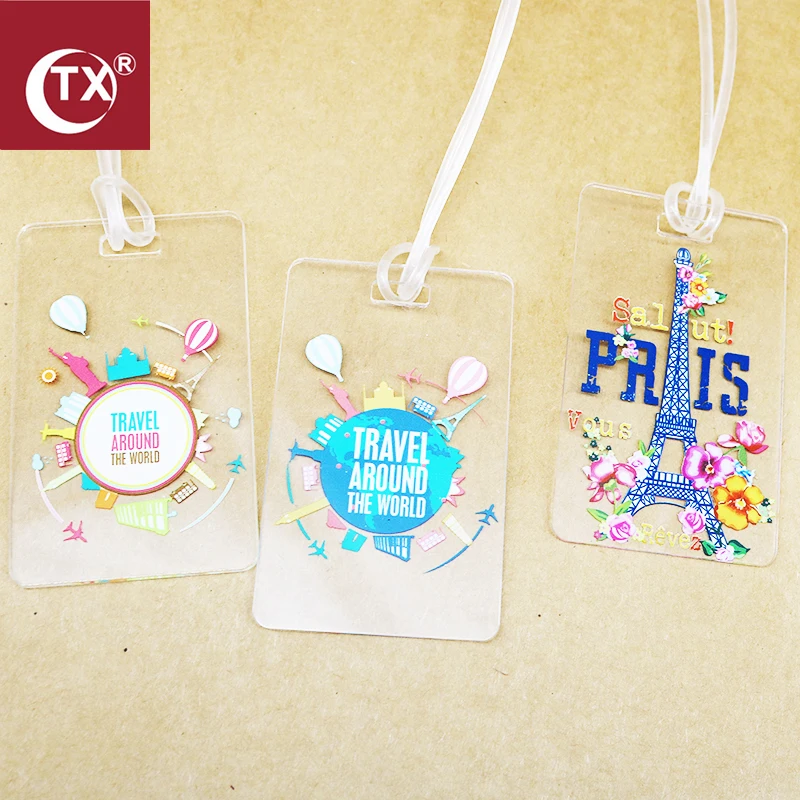 

Custom color printed acrylic luggage tag school bag tag, Color printing