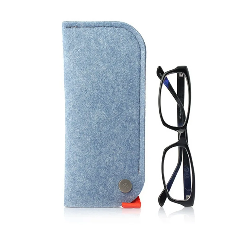 

Wholesale grey soft wool felt rectangle sunglasses case with custom logo, Red;grey yellow pink