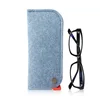 Wholesale grey soft wool felt rectangle sunglasses case with custom logo