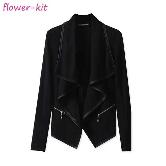 

PU Leather Zippers Wadded Coat Women Winter, Long Leather Female Jacket For Women, As shown