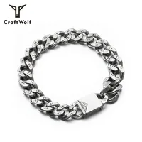 

Craft Wolf Mens Women Couple Accessories Stainless Steel Chain Bracelets