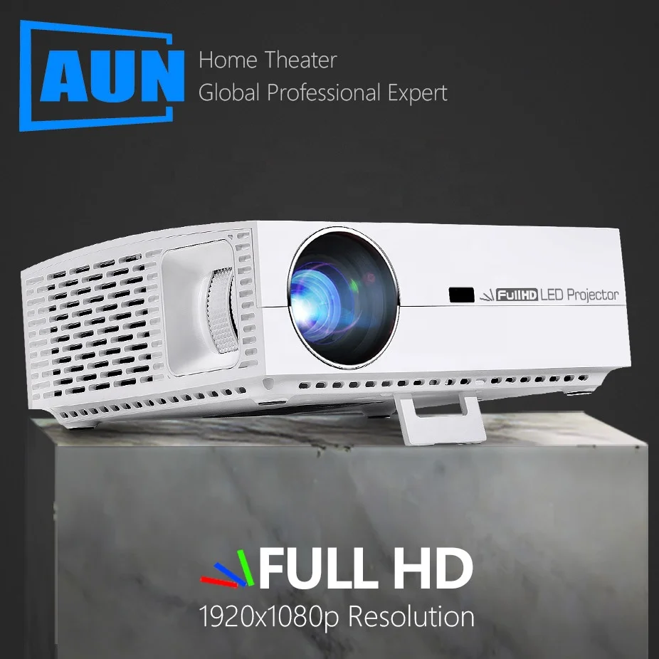 

AUN Full HD Projector, F30 1920x1080 Resolution. LED Projector for Home Theater. 3D Smart Beamer, Comparable 3LCD 4K, N/a