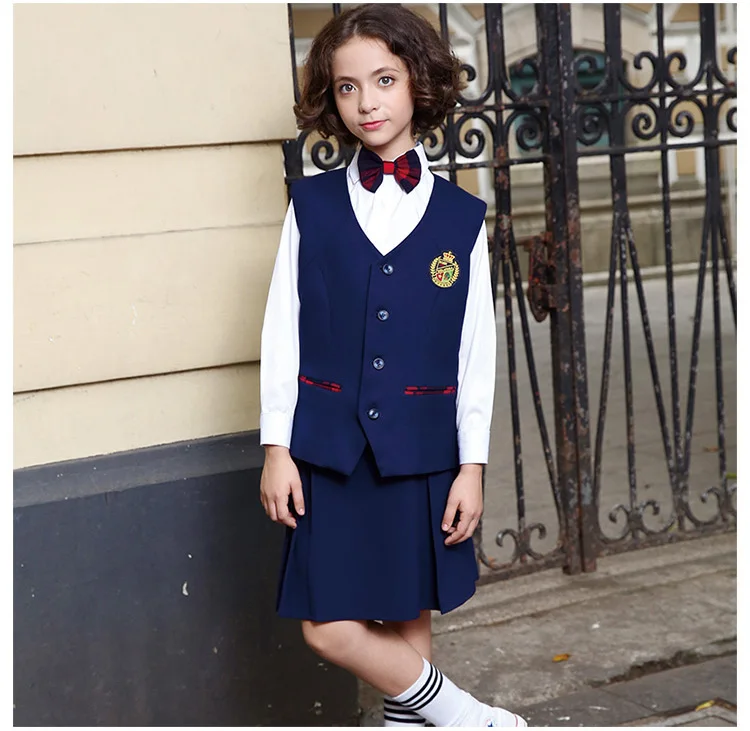 England Style Private Plaid School Uniform Vest Suit Custom Design ...