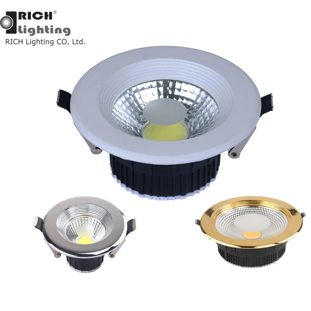 Golden LED COB Recessed Dimmable Adjustable Residential Downlights pass cb certification