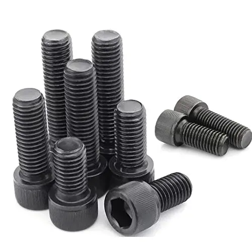 uxcell M8x30mm Hex Head Screw Bolts Fastener Grade 8.8 Carbon Steel Black 15pcs