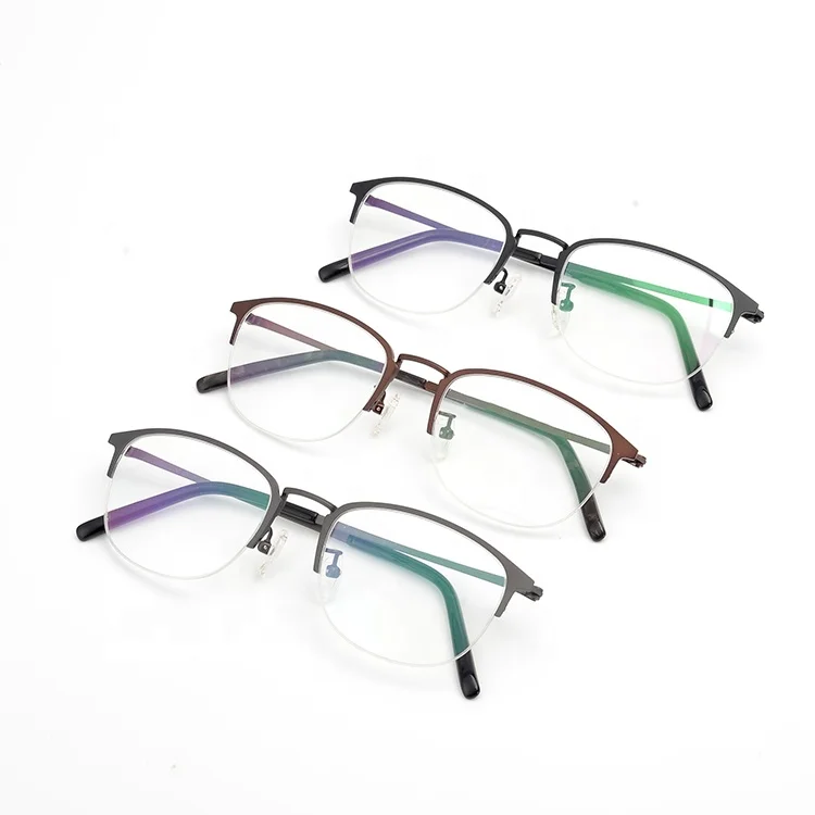

OEM half eyeglasses frames titanium rimless label with light weight GK-D P7027, Gold, silver , gun , rose gold