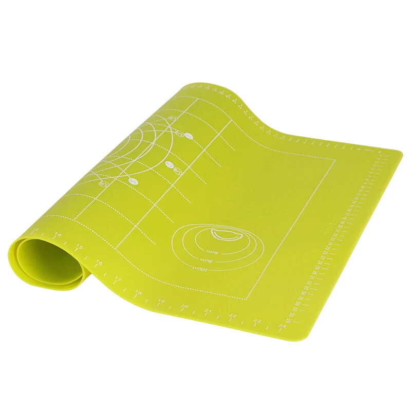 

Silicone Baking Cake Dough Fondant Rolling Kneading Mat Baking Mat with Scale Cooking Plate Table Grill Pad Tools, Black or customer request