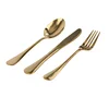Direct deal Golden color spoon fork knife 18/10 tableware set classic golden flatware gold cutlery Royal Palace Knives and For