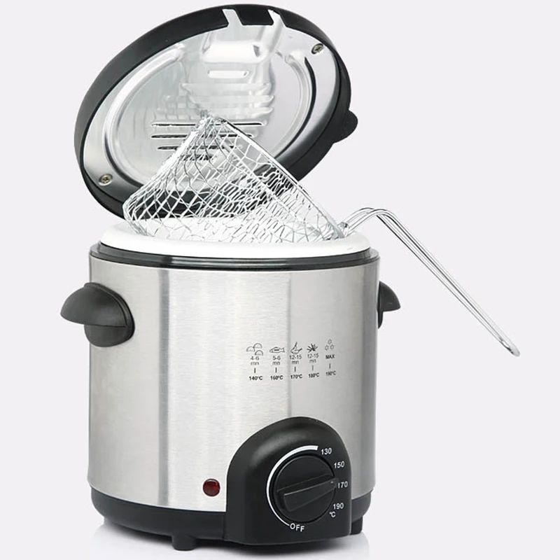 0.5L Stainless Steel Mini Deep Fryer - Efficient & Durable