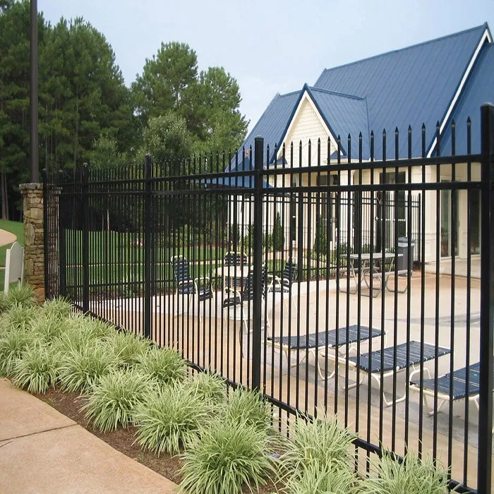 Pool Garden Steel Square Tube Fence Design Customized Iron Garrison