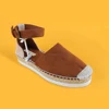 Buckle Strap classic tan platform sandals espadrilles for women