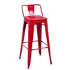 retro industrial vintage white red steel iron metal home breakfast bar high stool chair for sale