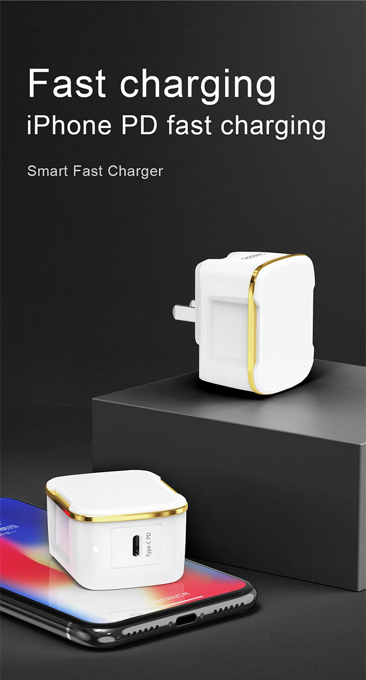 JOYROOM EU/UK/US ABS PD fast Charging 18w type c usb c pd charger for iphone