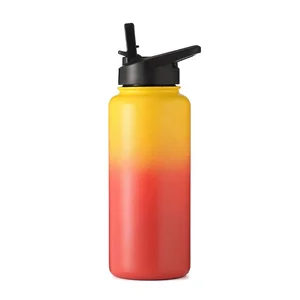 Image of Hot Search Discount Sport Wide Mouth Insulated Water Bottle with Straw Lid