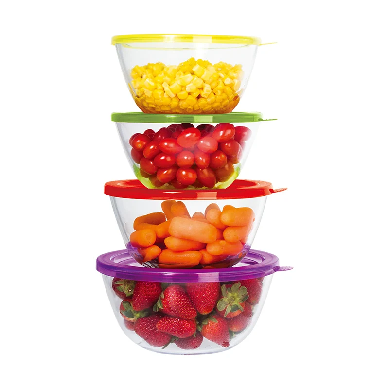 Meal Prep Container Glass Baking Mixing Salad Bowl Set - Buy Heat