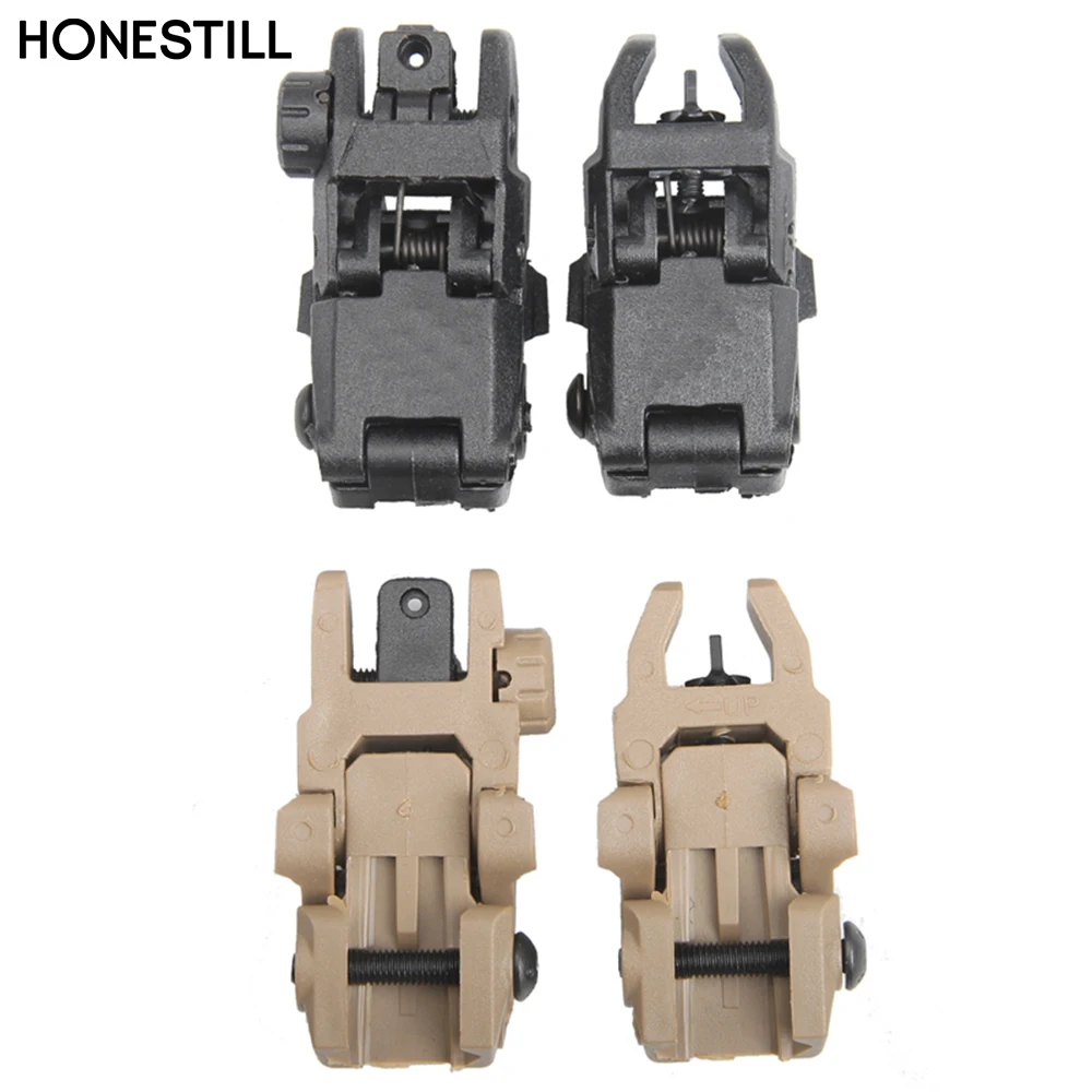 

AR-15 Front Rear Sight Rapid Transition flip up Sight AR Sights hunting equipment, Black