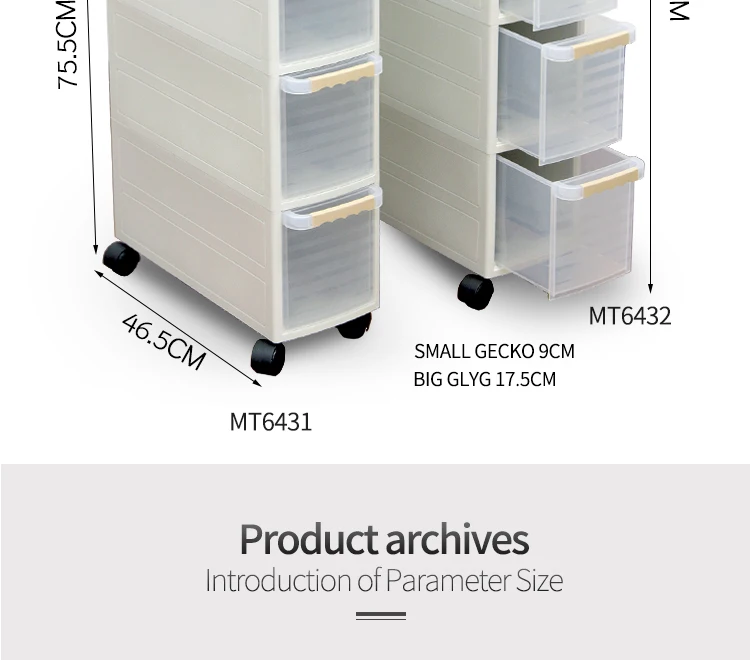 Drawer With Wheels Living & Kitchen Room Multifunctional Slit