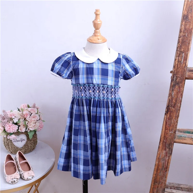 

smocking outfit baby girl dress boys smocked outfits peter pan collar puff sleeve cotton children clothes wholesale lots 546