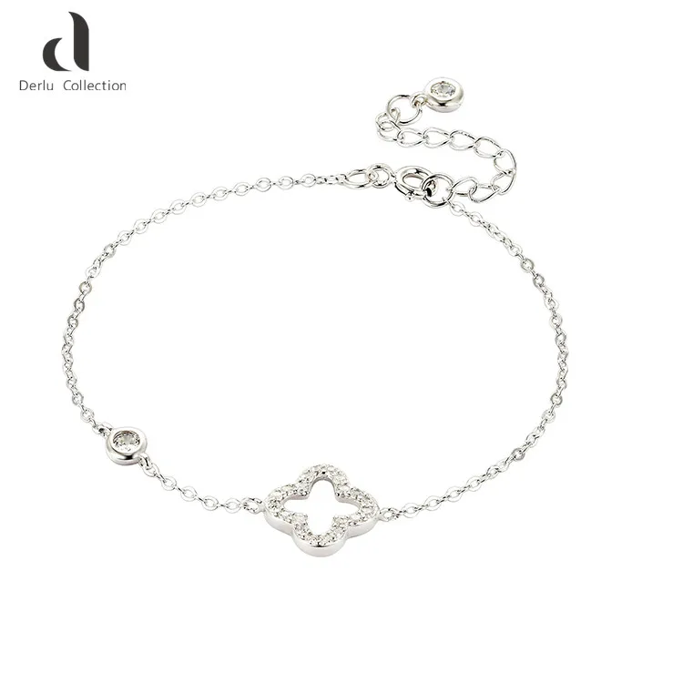 

Wholesale adjustable custom flower shape 925 sterling silver jewelry bracelet, N/a