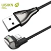 WSKEN 2M Cable for iPhone U Shape Diamond Fast Charging Data Cable for iPhone X XS MAX 8 7 6 6S 5 USB Charger Wire Cord