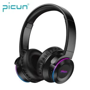 Picun B9 Foldable BT 5.0 Headphone with LED Charging Fast Touch Wireless Headphones