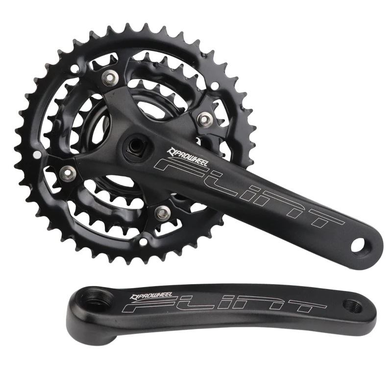 PROWHEEL MTB Bike Chain Wheel Set  Steel+high Strength Forge Aluminum 44-32-22T crankset Road Mountain Bicycle Crank Chainwheel