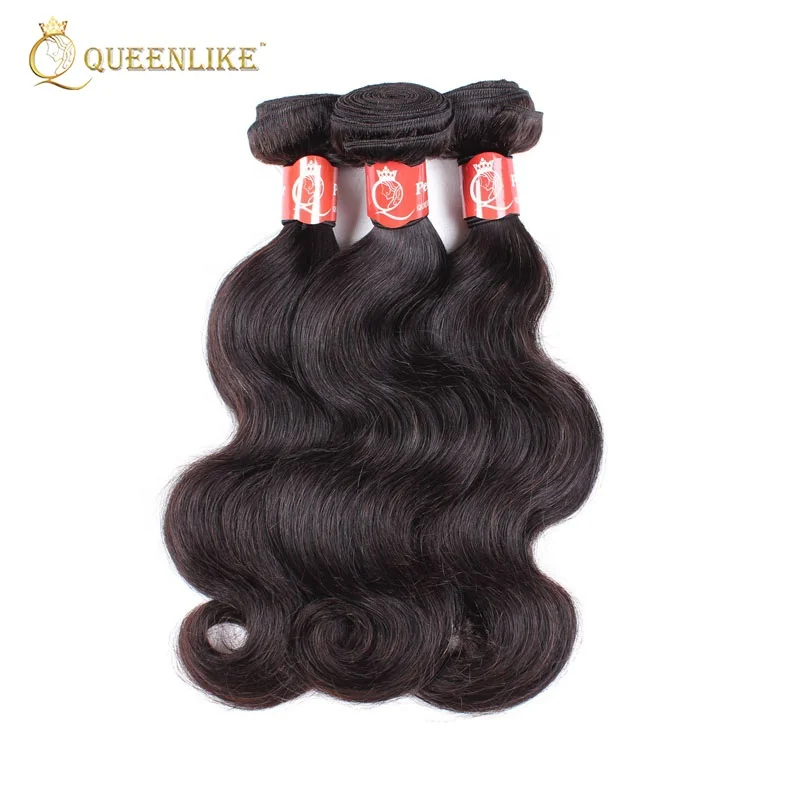 

Remy Hair Body Wave Virgin Shedding Free Hair Extension, Natural black or customize