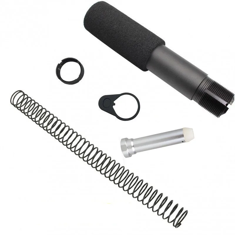 

Tactical .223 Mil Spec ar15 buffer Kit Gun Pistol airsoft with Foam-Covered spring ar 15 buffer parts accessories, Black