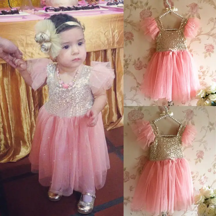 Baby Girls Bling Pinks Princess Party Tulle Tutu Gown Lace font b Fancy b font font