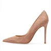 Classical design nude hot sale women heel dress shoes