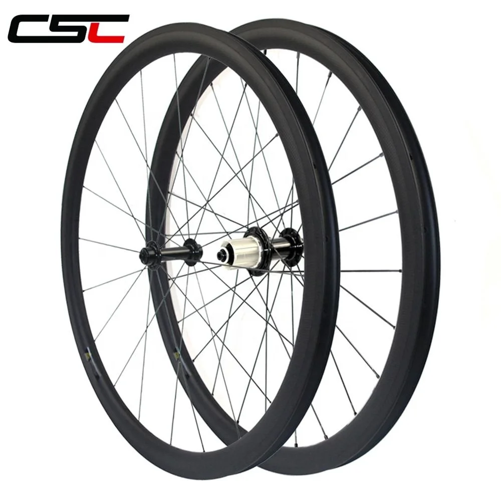 

CSC 700C Full Carbon Wheels 38mm Depth 23 25mm width road bike wheels with Powerway R13 Hub Profile Tubular OR Clincher Wheelset