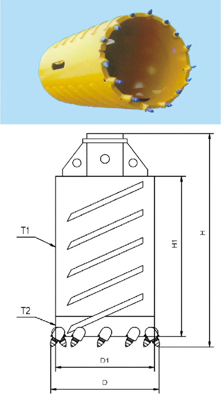 Bauer Foundation Piling Rig Core Barrel With Roller Bit Buy Core