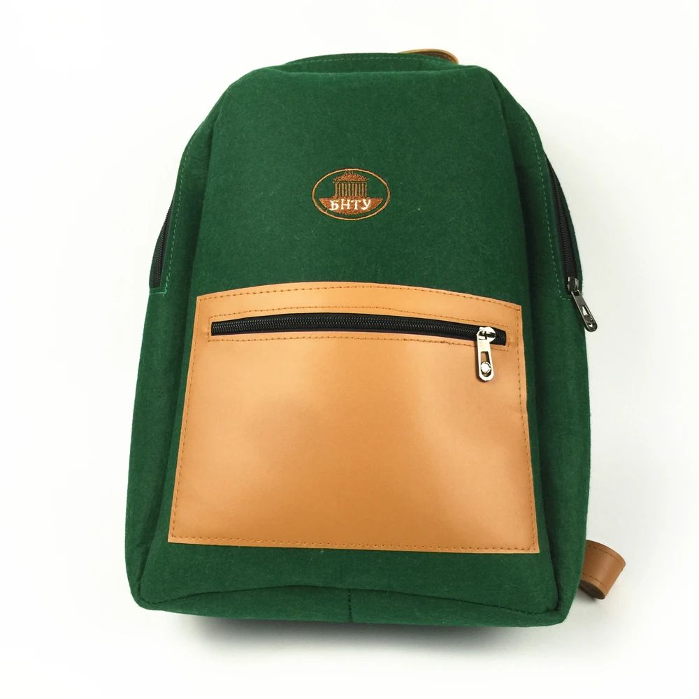 

Hot selling China manufacturer eco-friendly felt promotional grey color school bags trendy felt backpack for laptop