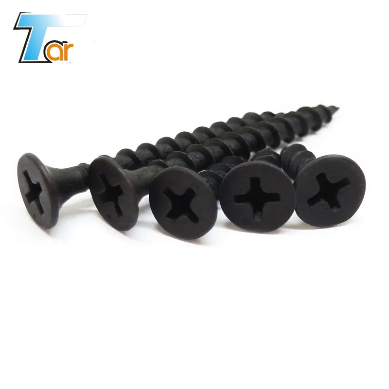 
Black phosphated fine and coarse thread ph drive drywall screw 