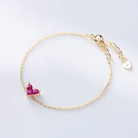 

BAGREER YC0010N Delicate Personalized Customized 925 Silver Heart Charm Gold Plated Bracelet Friendship Bracelets