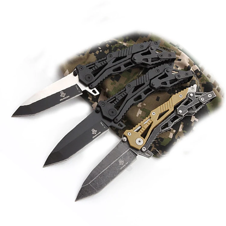 

57HRC with D2 blade folding survival pocket knife for outdoor