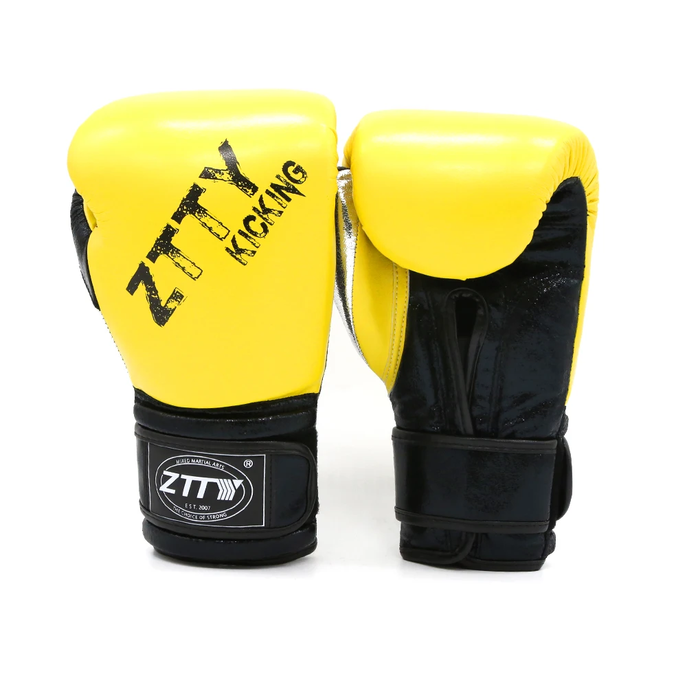 

10oz Custom Logo Muay Thai Kick Microfiber Boxing Gloves for Punching MMA Gym Training