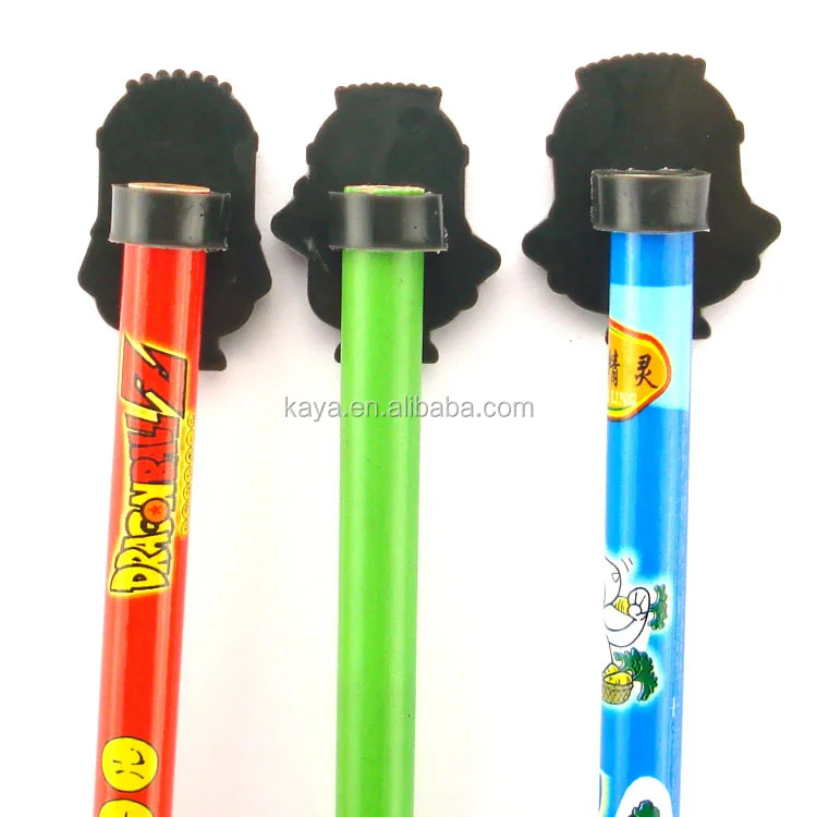 
Lovely 3D cartoon soft pvc custom pencil topper, Chinese plastic pen topper supplier 