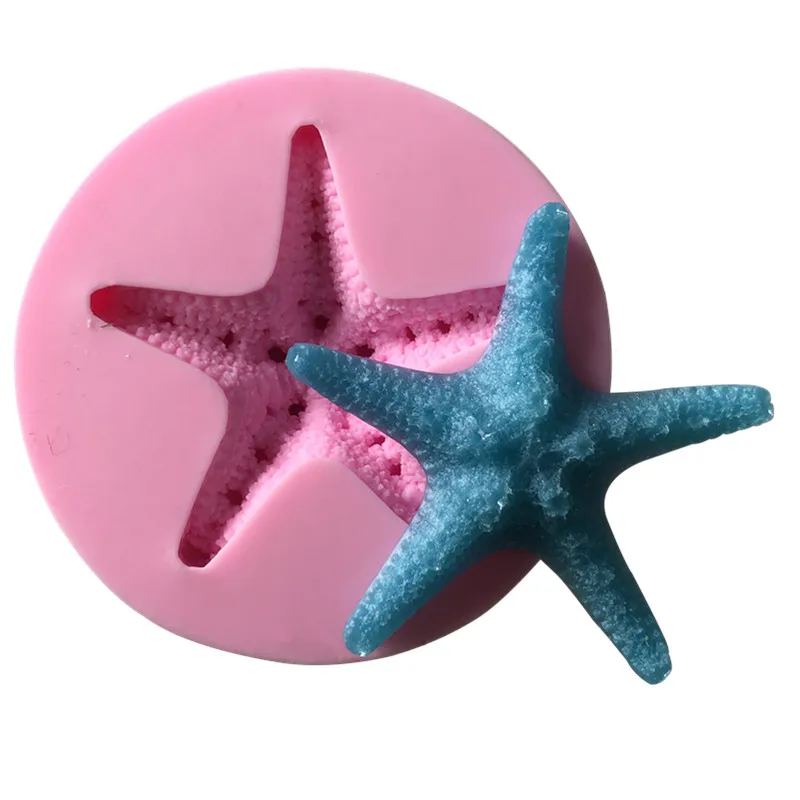 

XGY-12 silicone chocolate mould with small single sea star shape, silicone sugar lace mould, 3D Fondant Mermaid Tail Silicone M, Pink