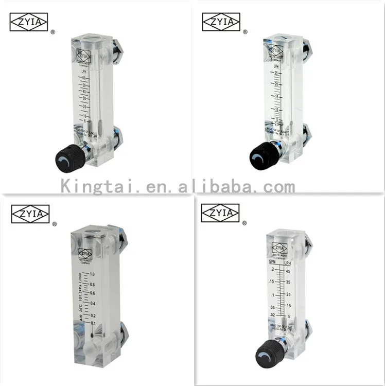 Zyia Water Flowmeter Panel Mount Acrylic Oxygen Rotameter Flow Meter