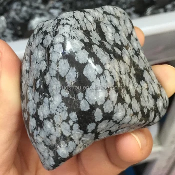 Bulk Wholesale Natural Rare Black Obsidian Snowflake Stone Tumbled