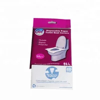 

1/16 folded disposable hygienic and flushable virgin wood travel pack toilet seat cover paper