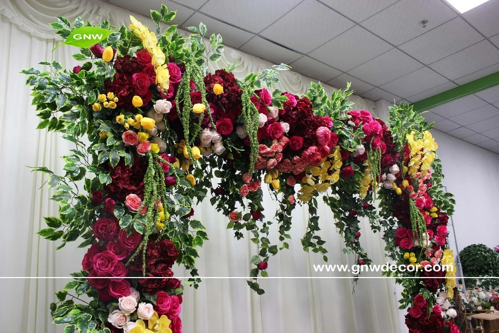 Huge Arch Rose Orchid Wedding Decoration Mandap View Wedding Mandap Design Gnw Product Details From Gnw Technology Co Ltd On Alibaba Com