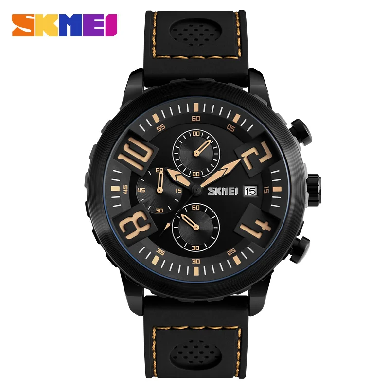 

SKMEI Chronograph Casual Watch Men 9153 Luxury Brand Quartz Sport Watch Silicone Men's Watches Quartz watch Relogio Masculino, N/a