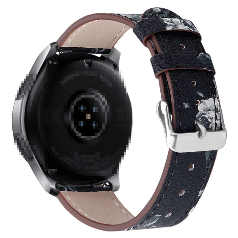

Branded Leather Wrist Band For Samsung Gear S3 Galaxy Fitness Band Watch Active 46mm Smart Bracelet