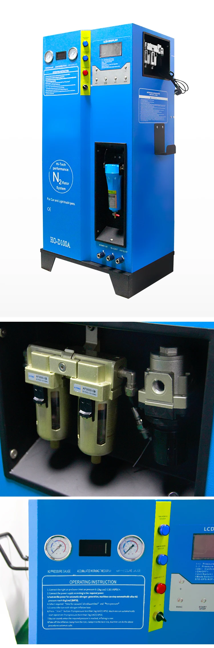 96% purity tire nitrogen generator machine for trucks and cars manufacturer