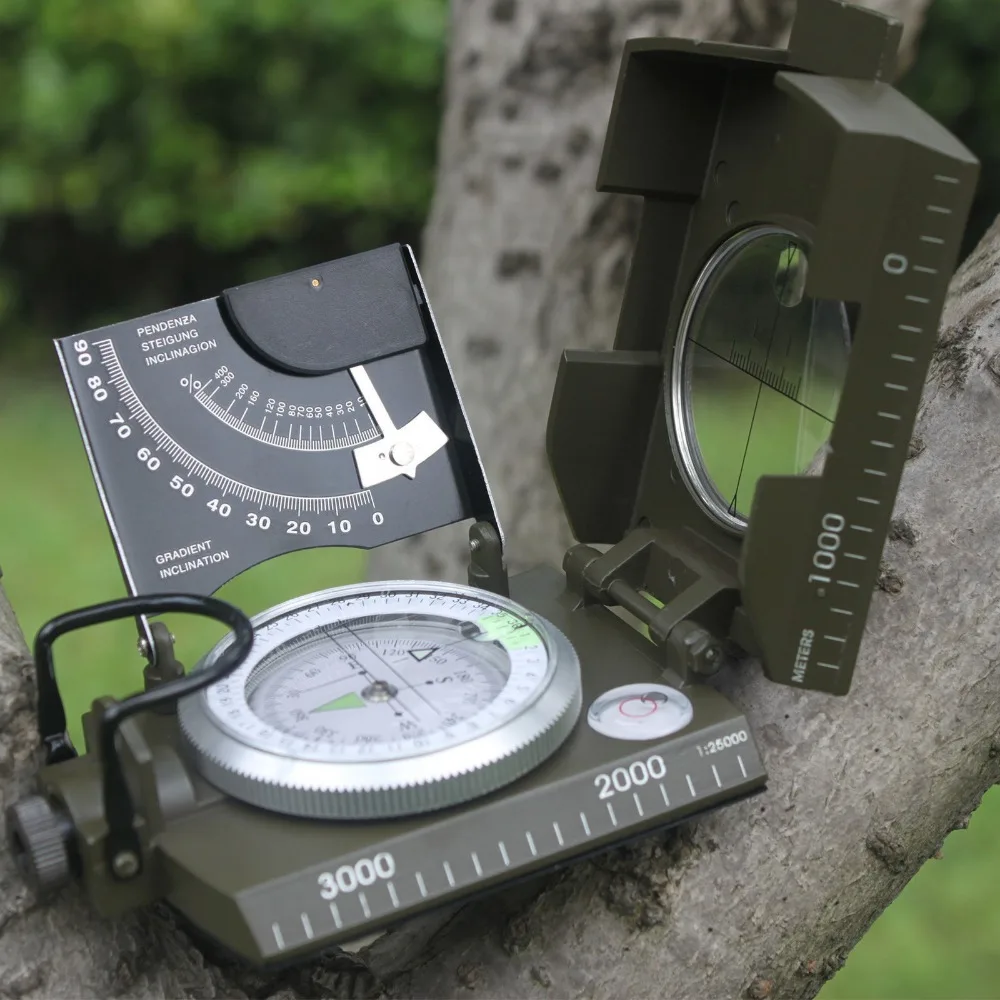 
Military COMPASS with CLINOMETER - Italian Army Type Pocket Hiking Kit Equipment 