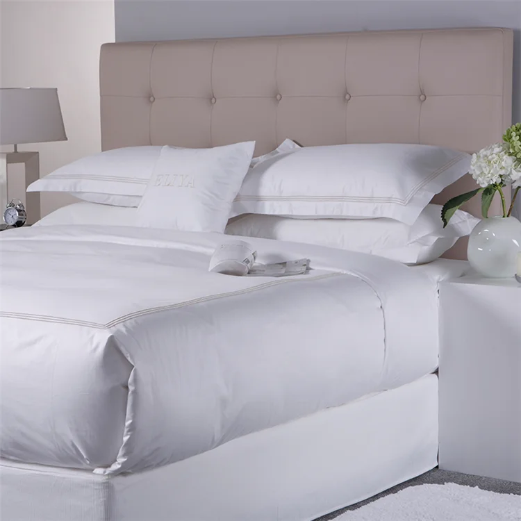 Bed Sheet Linen 2018 Hotel Style,Cotton Hotel Fitted Flat Sheet Bed,1